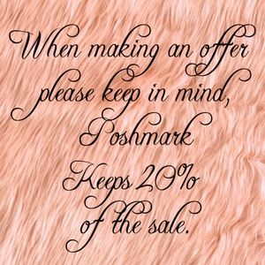 🌸FYI Poshmark keeps 20% of all sales.🌸